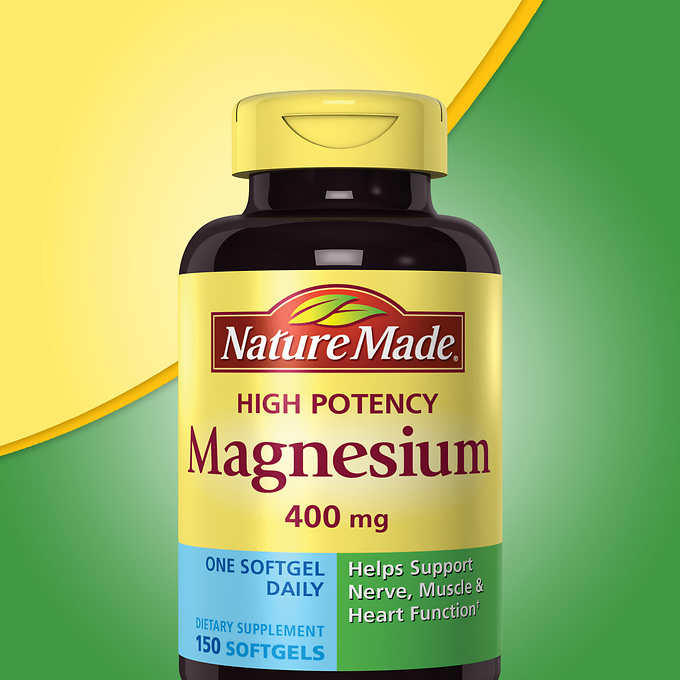 Nature Made Magnesium 400 mg., 180 Softgels 高效鎂液體軟膠囊 （180粒）